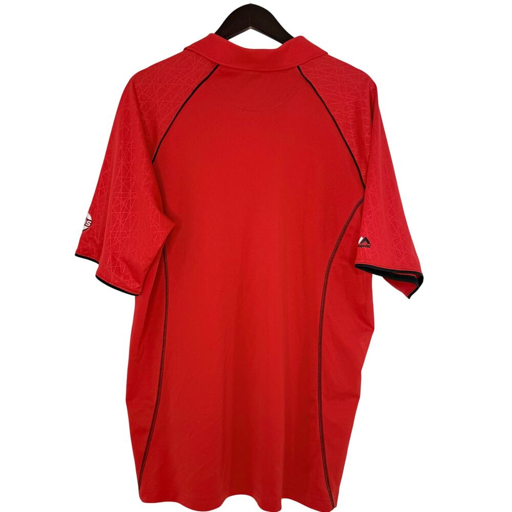 Majestic Cincinnati Reds Cool Base Polo Mens XL - Picture 2 of 4
